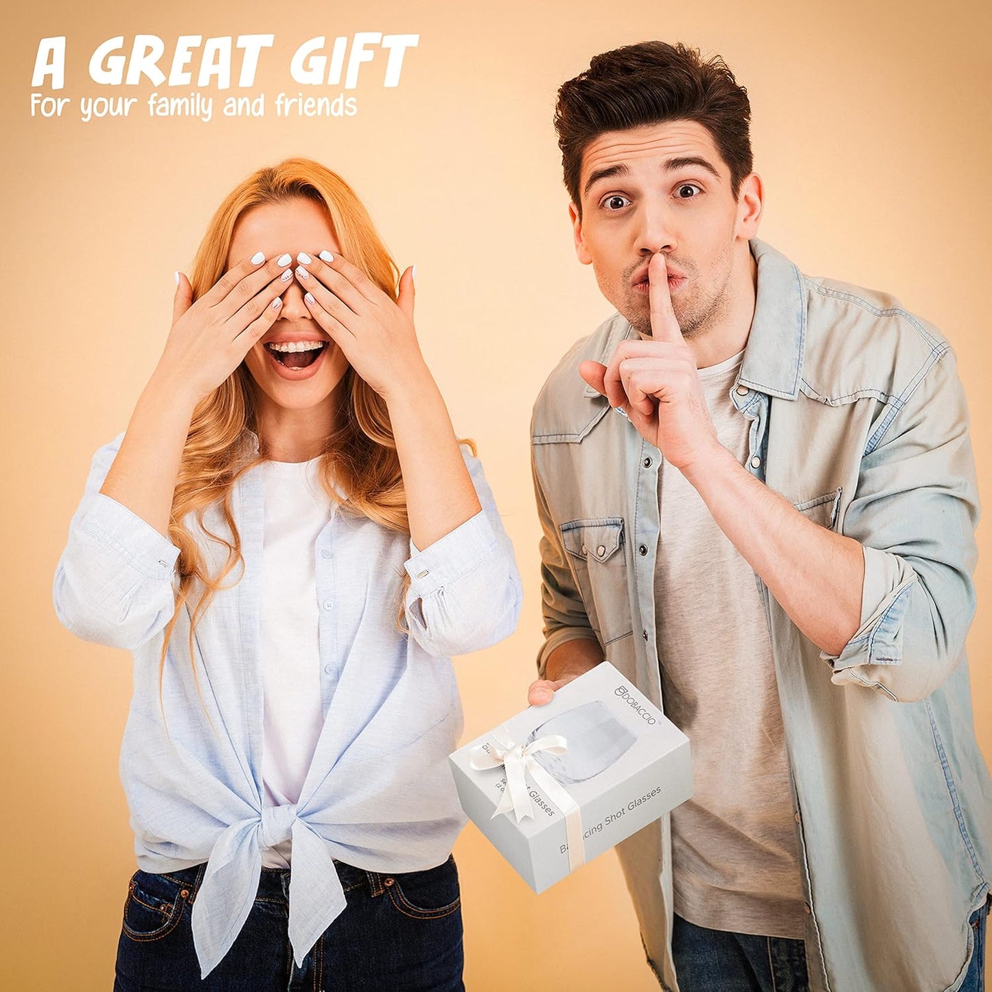 Cool Shot Glasses Set, Round Bottom Balancing Heavy Base Clear Glass, Tequila Vodka Scotch and Liquor Cordial Mini Cups, 2 oz, 6 pcs Gift set