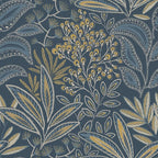 Safiyya Blue Vintage Floral Wallpaper Peel and Stick Contact Paper 17.3" x 197" by SAFIYYA