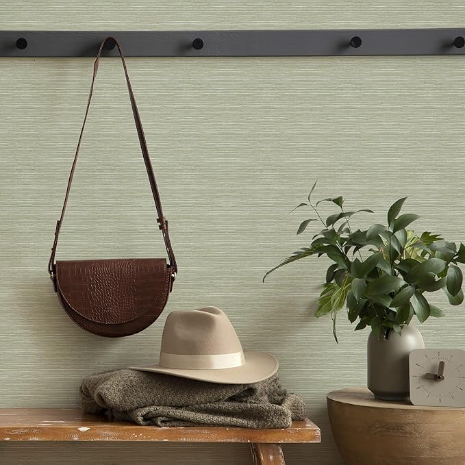 Superfresco Easy Emperor Grasscloth Sage Wallpaper - Image 2