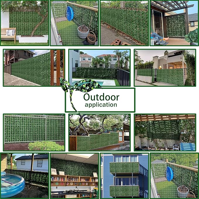 ODTORY Artificial Fence Privacy Screen: 5FT x 20FT UV-Anti Faux Greenery - Image 6