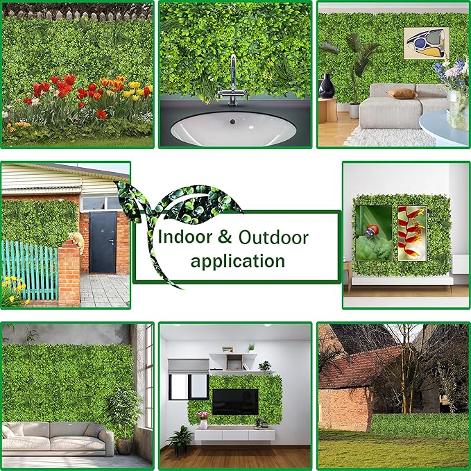 ODTORY Artificial Plant Wall Roll: 60 X 120 in UV-Anti Ivy Privacy Fence Screen - Image 5