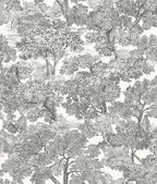 Chesapeake Black Spinney Toile Wallpaper, Strippable, 20.5 in x 33 ft by Chesapeake