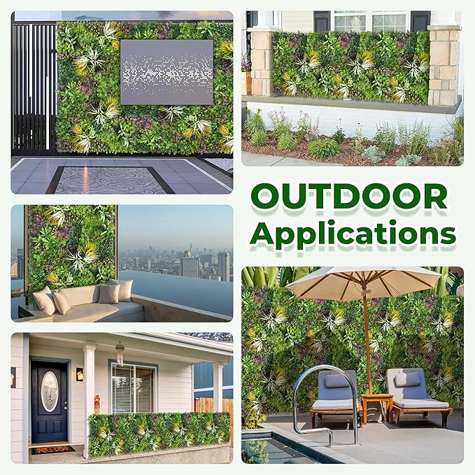 Artificial Grass Wall Roll Panels: 40''x120''Boxwood Hedge Panels, UV-Anti - Image 6