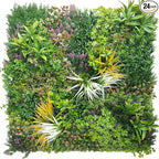 ODTORY Artificial Greenery Grass Wall Panels: 20"x 20" 24P UV-Anti Faux Ivy by ODTORYHOME