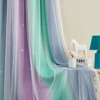 XiDi Purple Rainbow Curtains for Kids' Bedroom - Image 7