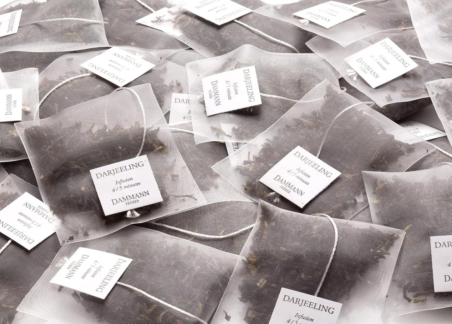 Dammann Freres Sachets, Darjeeling Tea Bags, Premium Gourmet French Black Tea, 50 Count (Single Pack)