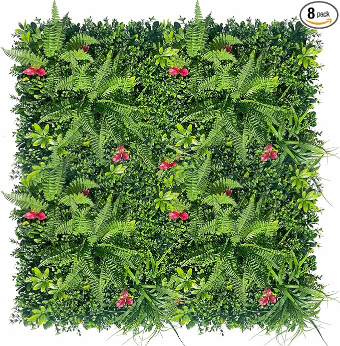 ODTORY Artificial Grass Wall Backdrop Panels: 20X20 in 8P UV-Anti Greenery by ODTORYHOME