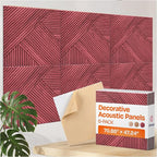 XL Acoustic Wall Panels 6-Pack Decorative Acoustic Panels High Density Sound by EkkogoAcousticPanels