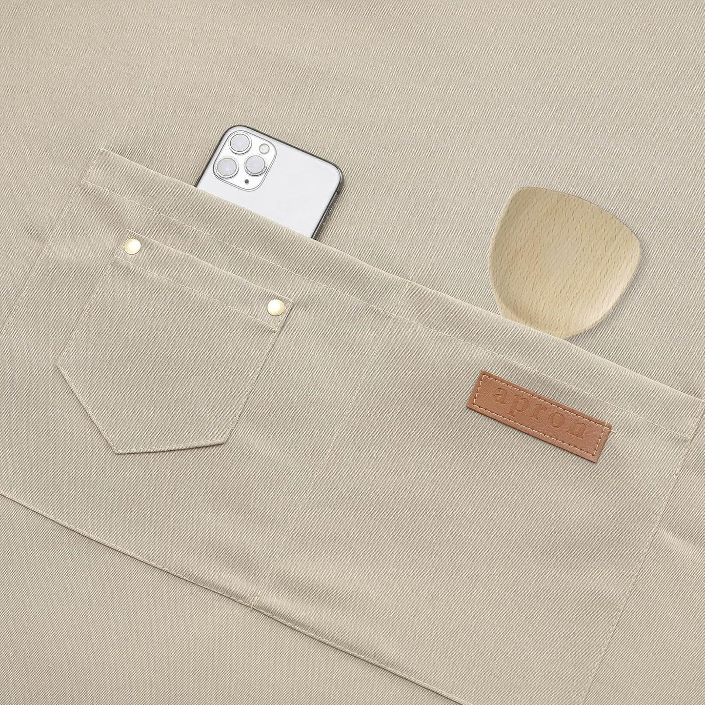 Tosewever Art Aprons for Women Painting Pottery Baking, Mens Buckle Straps Kitchen Apron with Pockets for Chef Cooking