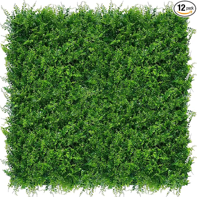 ODTORY Artificial Plants Hedge Wall Panels：20x20 Inch 12P UV-Anti Greenery by ODTORYHOME