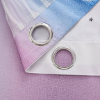 XiDi Curtains for Bedroom Decor, Rainbow Green PurpleBlue52/54/1 - Image 5