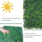 ODTORY Artificial Grass Wall Backdrop Panels, 20X20 in 12P UV-Anti Greenery - Image 4