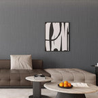 Haimin Fabric Wallpaper Textured Contact Paper Grey Peel and Stick Faux Linen - Image 5