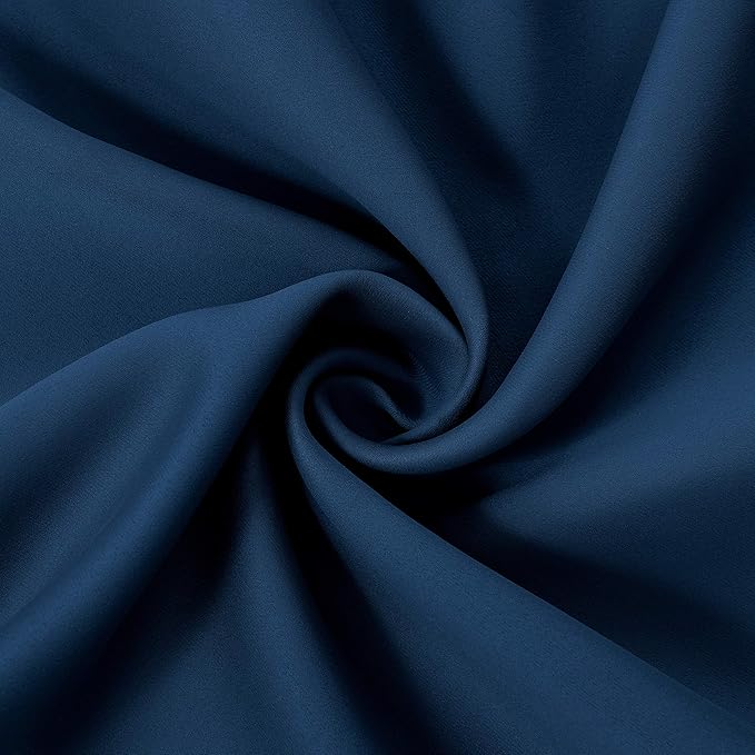 LEMOMO Navy Blue Blackout Curtains 34 x 54 Inch Length/Set of 2 Curtain - Image 5