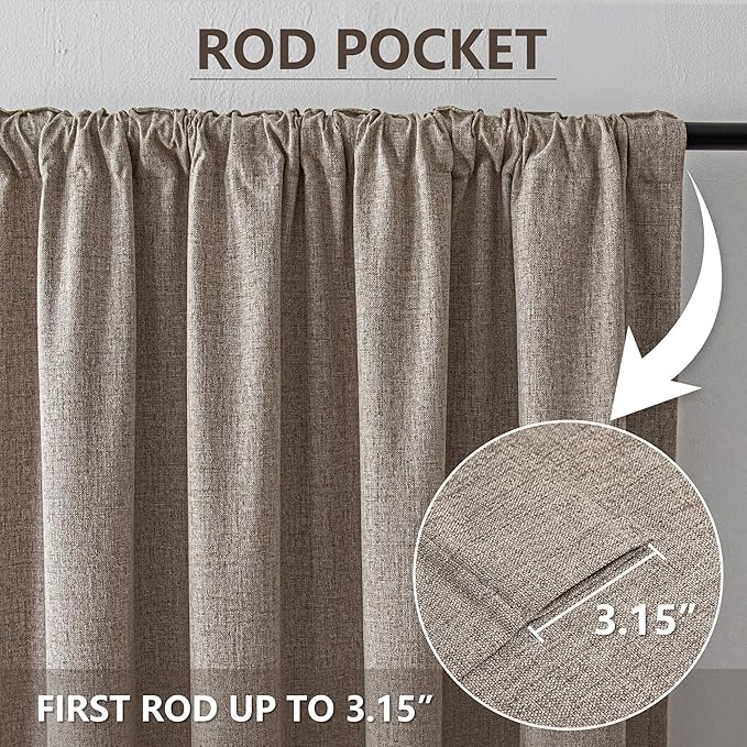 IGEMAEVE 100% Blackout Curtains 96 Inches Long - Image 7