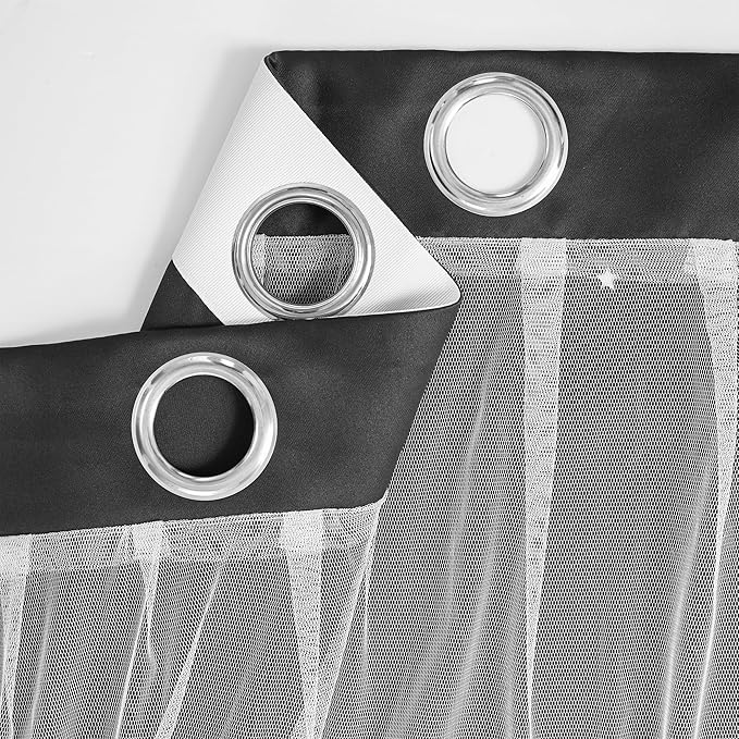 XiDi Curtains for Bedroom Decor, Rainbow Black 52/90/1 - Image 5