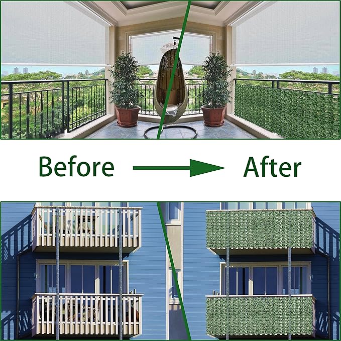 ODTORY Artificial Fence Privacy Screen: 4FT x 20FT UV-Anti Faux Greenery - Image 4