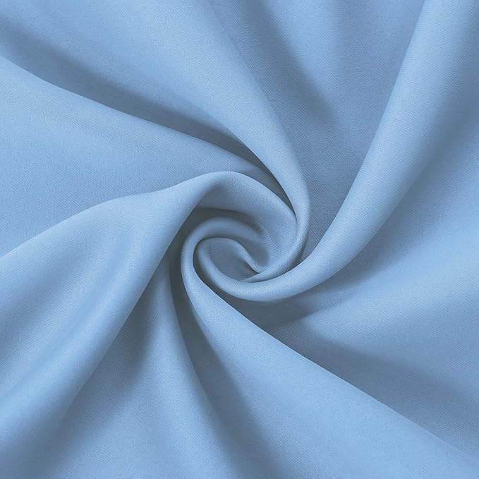 LEMOMO Sky Blue Thermal Blackout Curtains/52 x 72 Inch/Set of 2 Panels Room - Image 5