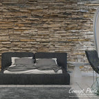 Ekena Millwork 45 3/4"W x 24 1/2"H x 1 1/4"D Canyon Ridge Stacked Stone - Image 14