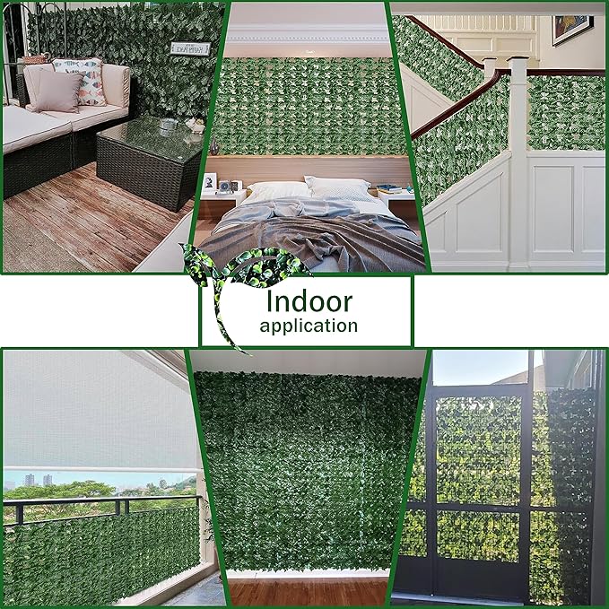 ODTORY Artificial Ivy Privacy Fence Wall Screen: 40X100 in UV-Anti Faux - Image 5